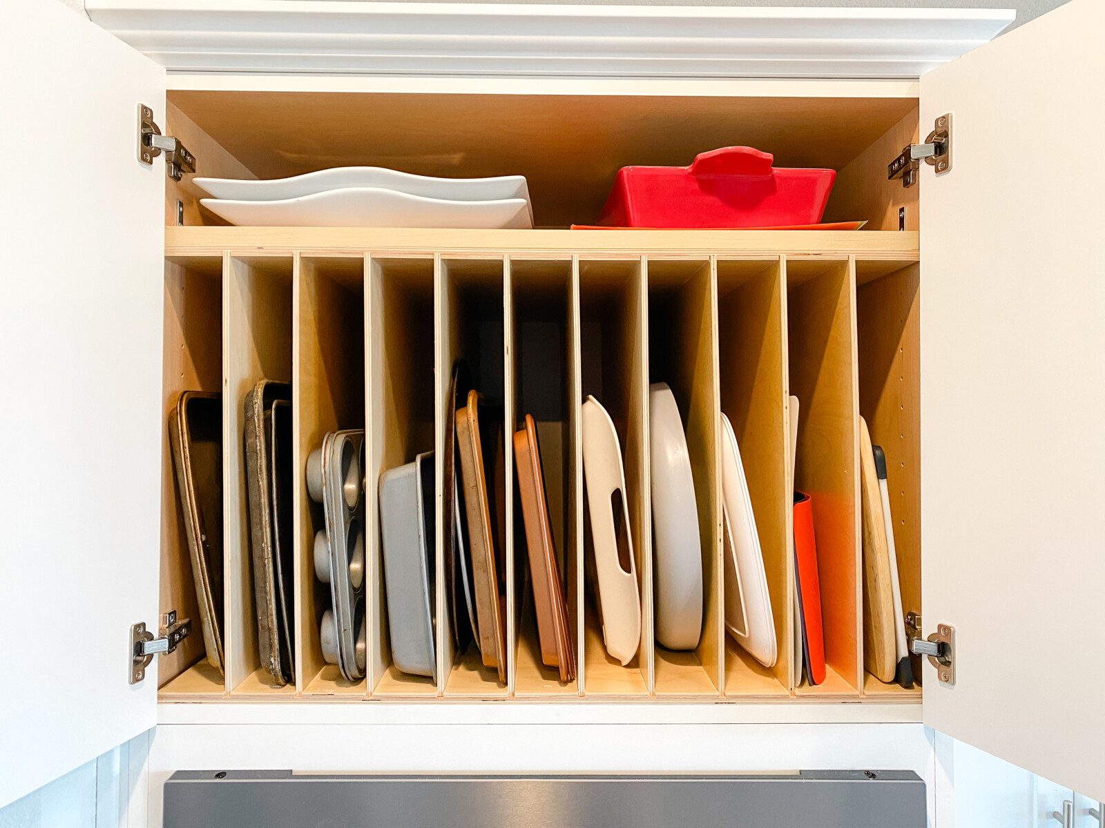Kitchen Cabinet Muffin Pan Storage Organizer